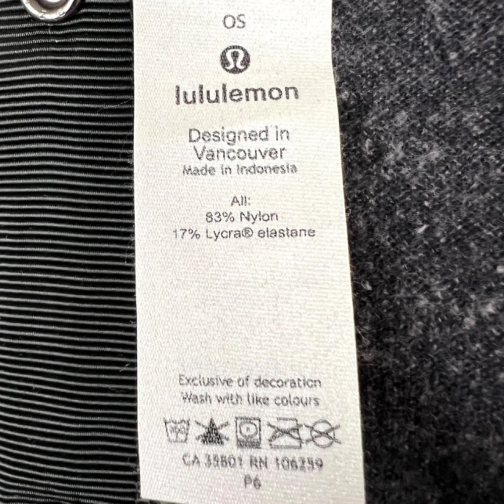 Lululemon Vinyasa Rulu Wrap Scarf O/S Black Gray Camo Cozy Convertible Chic